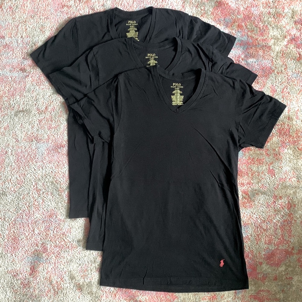 Polo by Ralph Lauren Men's V-Neck Classic Undershirt 3-Pack